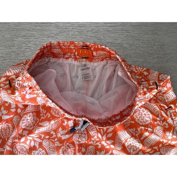 Palmacea Men's Orange Floral Bathing Trunks Size Large Swimwear New - Picture 3 of 7